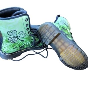Magical clover leather boots.